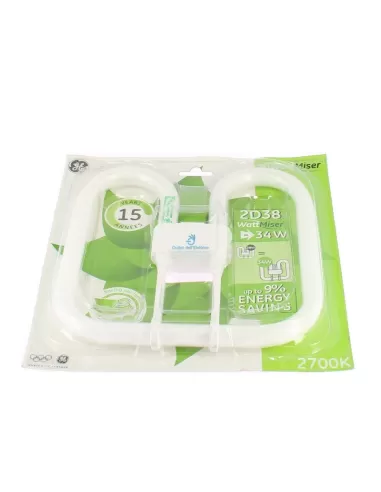 Ge iluminación 10550 F382dt5/827/4p 2d 4pin 34w 2700°k lámpara