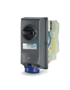 Prise verrouillée Scame Parre 403.1683-F. 2 broches + tubes IP66/IP67 16A 6H