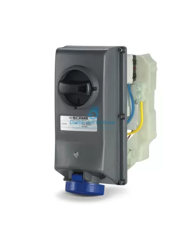 Prise verrouillée Scame Parre 403.1683-F. 2 broches + tubes IP66/IP67 16A 6H