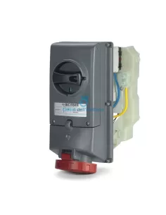 Prise verrouillée Scame Parre 403.1686-F. 3 broches + transistor IP66/IP67 16A 6H