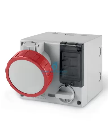 Scame Parre 506.M3286 Omni socket w/fuse 3p+t 32a 6h 67 metric