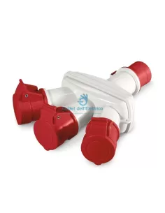 Scame Parre 606.3005-063 Dreifachadapter 3p+t ohne Kabel IP44 16a