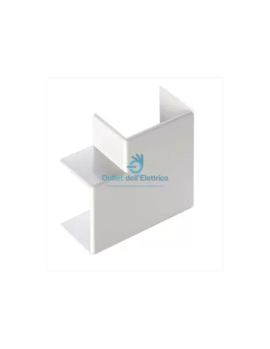 Elettrocanali ECAP10060B Flat corner for duct size 100x60 white