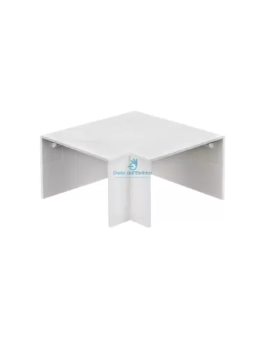 Caniveaux électriques ECAP6040B Angle plat pour dim. caniveau. 60x40 blanc
