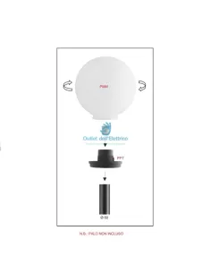 Sfera trasp. d300 pmma e27 75w