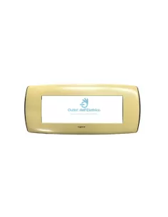 Bticino 682567 Voile ronde avec plaque en paille métallique, 6 modules