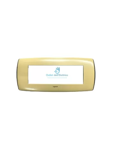 Bticino 682567 Voile ronde avec plaque en paille métallique, 6 modules