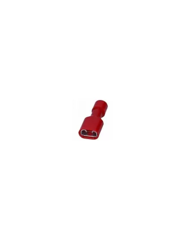 Cembre RF-F608P Raccord femelle rouge 6,35x0,8 entièrement isolé