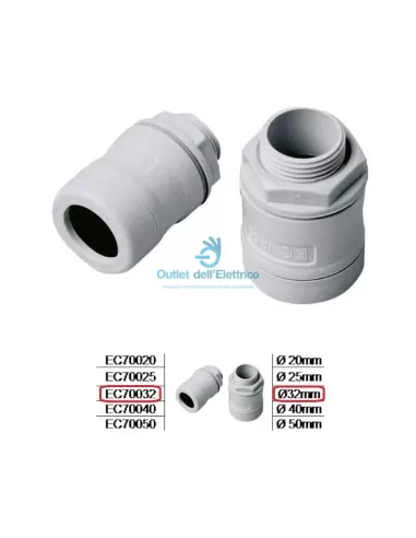 Elettrocanali EC70032 Boîte de raccordement pour tuyauterie dim. 32