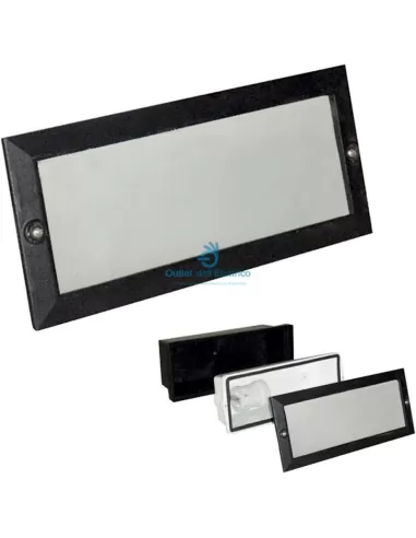 Spot encastré rectangulaire Area lite F291812, 18 W, noir