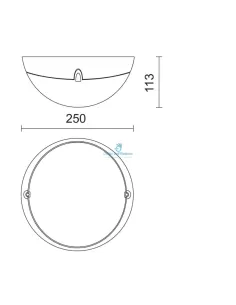 Ivela 137002 Deckenleuchte 250t e27 me
