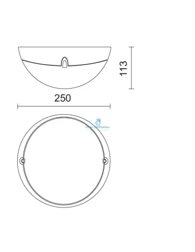 Ivela 137002 Plafoniera 250t  e27 me