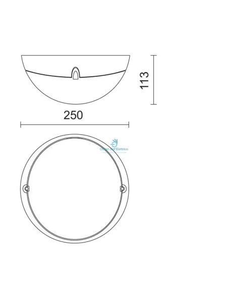 Ivela 137002 Plafoniera 250t  e27 me