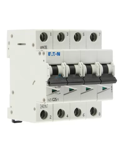 Disjoncteur Eaton Fazt-c25/4 15ka 4p c 25a