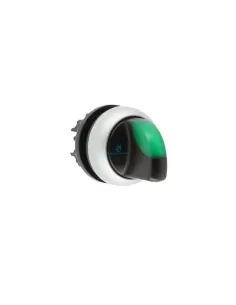 Selector de palanca iluminado verde Eaton M22-wlk-g con 2 posiciones de impulso