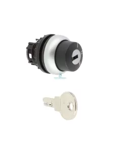 Sélecteur à clé Eaton M22-wrs3, 3 positions permanentes, plat MS1