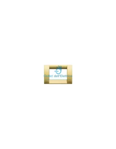 Vimar 16733.33 3-module plate in Matt Gold Metal