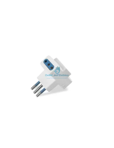 Scame Parre 144.455 Adaptador celeste 3 salidas 2p+t 10a