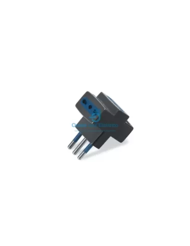 Scame Parre 146.550/3-N Blueline-Adapter 3/Biv. 2p+t 16a schwarz