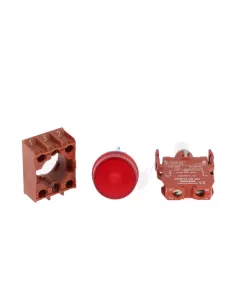 Siemens 3SB12126BC06 gema de señalización roja con soporte