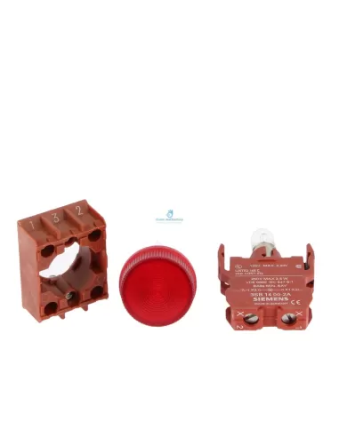 Siemens 3SB12816BC06 gema roja 24v d.22