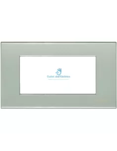 Plaque Bticino N4804GN 4p gris perle clair