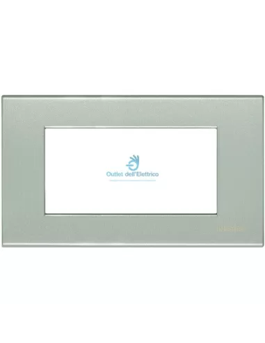Plaque Bticino N4804GN 4p gris perle clair
