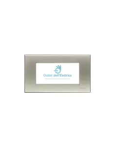 Bticino N4804TA Placca 4p light titanio chiaro