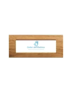 Bticino L4807LNC plaque 7p bois de noyer europ.living i