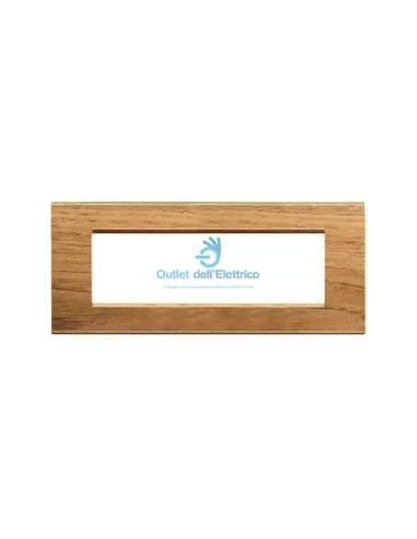 Bticino L4807LNC plaque 7p bois de noyer europ.living i