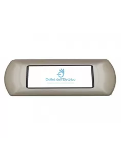 Bticino L4807OS Living int - Placa de oro satinado de 7 plazas