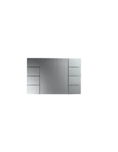 Placa de panel pulsador de 8 botones Abb dth4018, color plata
