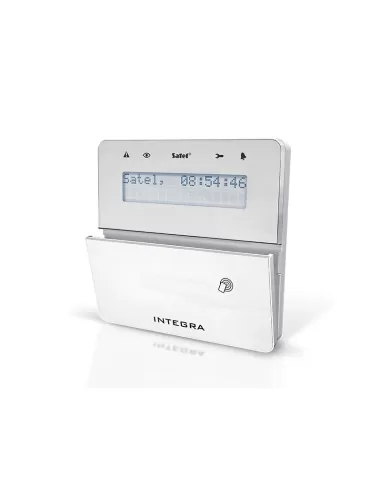 Satel INT-KLFR-WSW Integra Series LCD Keypad with 125KHz Card Reader