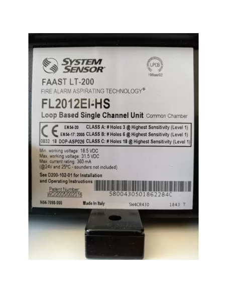 Notifier fl2012ei-hs loop based single channel double knock
