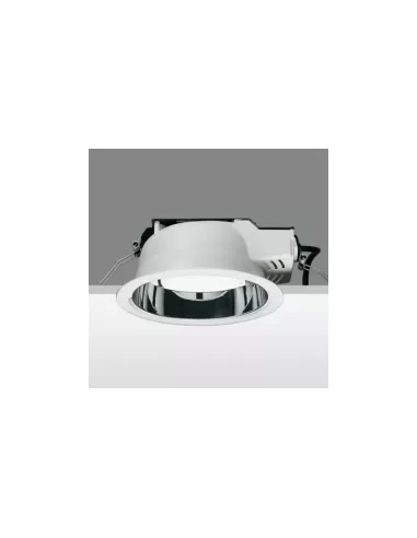 Iguzzini 3 3282 039 0 projecteur rond Easy System 2x13W G24D-1 230V IP23 avec alimentation blanche et boîtier interne en alumini