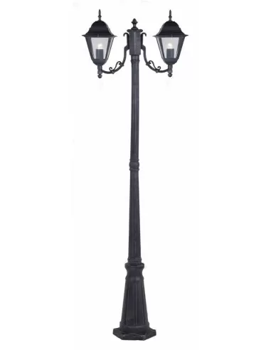 Medium square two-light street lamp