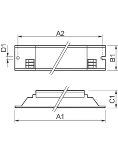 Philips hf2b158 Fuente de alimentación hf-b 158 tl-d 1x58w eii 220-240v 50/60hz 2
