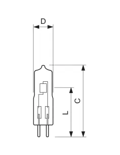 Philips Capsuleline 50W Halogenlampe Weiß Gy6,35 2