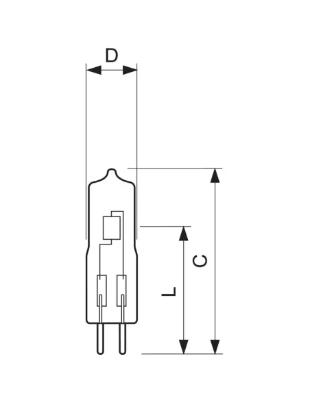 Ampoule halogène Philips Capsuleline 50W blanche GY6.35