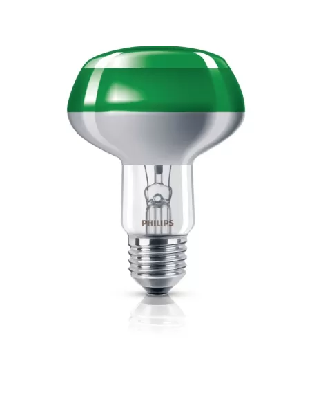 Philips colored reflector  lampada a incandescenza NR80 60 W E27 verde