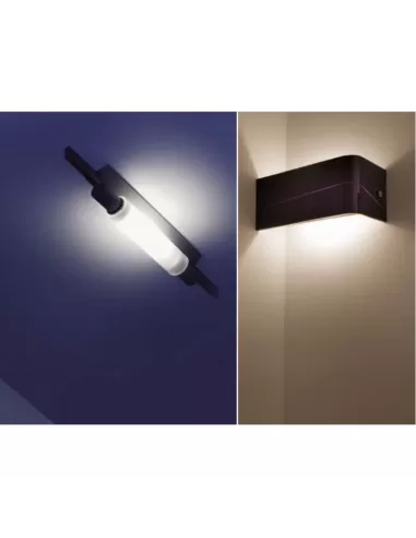 Viabizzuno a6 528 41 Steelon PR angle en verre blanc