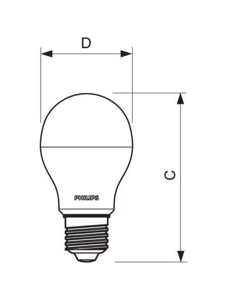 Philips ele276ww corepro ledbulb d 6 5-48w 830 e27 3000k
