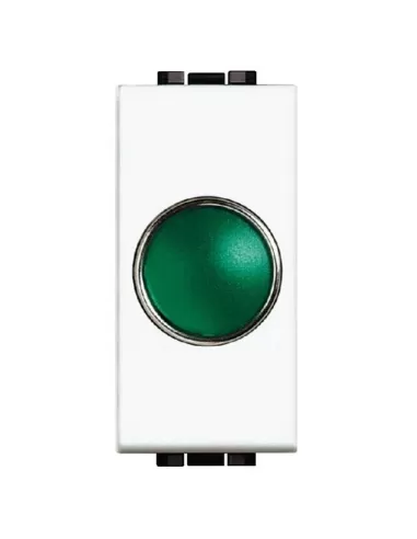 Support de lampe témoin lumineuse verte Bticino n4371v (1 module)