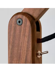 Leucos 0009828 9W LED table lamp, natural beech, with base clamp 2