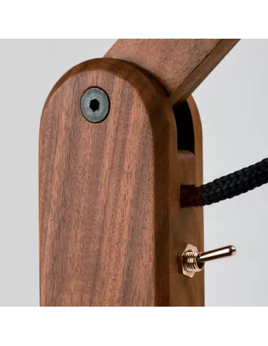 Lampe de table LED 9W Leucos 0009828, hêtre naturel, avec pince de fixation.