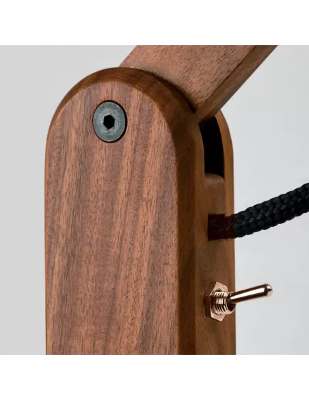 Leucos 0009828 9W LED table lamp, natural beech, with base clamp