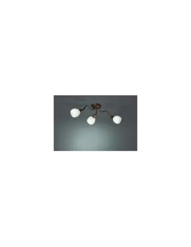 Philips 521434310 plafonnier 3 lumières d'autel 3x9w e14 coupe en verre cuivre bruni