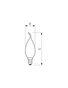 Philips philedven25e14 led filament 25w e14 ww ba35 cl 2