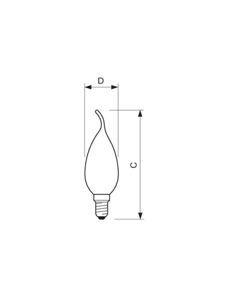 Filament LED Philips PhilEDVEN25E14 25W E14 WW BA35 CL