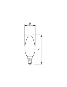 Filament LED Philips PhilEDCAN25E14 25W E14 WW B35 CL 2
